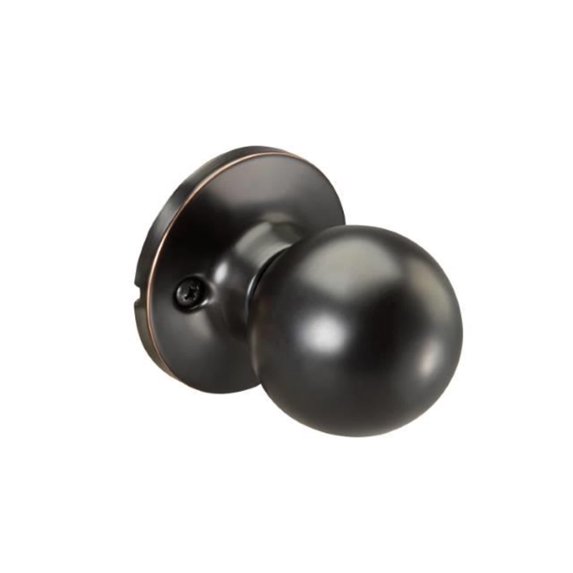 Yale YR80AT10BP Residential Edge Half Dummy Lock with Athens Knob, Oil Rubbed Bronze Permanent