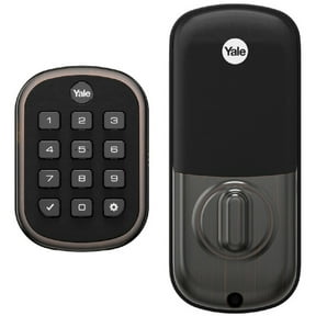 Yale YRD136-ZW2-BSP. PUSHBUTTON DEADBOLT W/ Z-WAVE Black Suede BSP