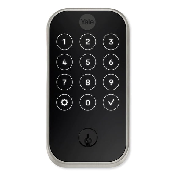 Yale YRD624-ZW2-619 Pro 2 Keyed Lock Touchscreen with Z-Wave Plus, Satin Nickel