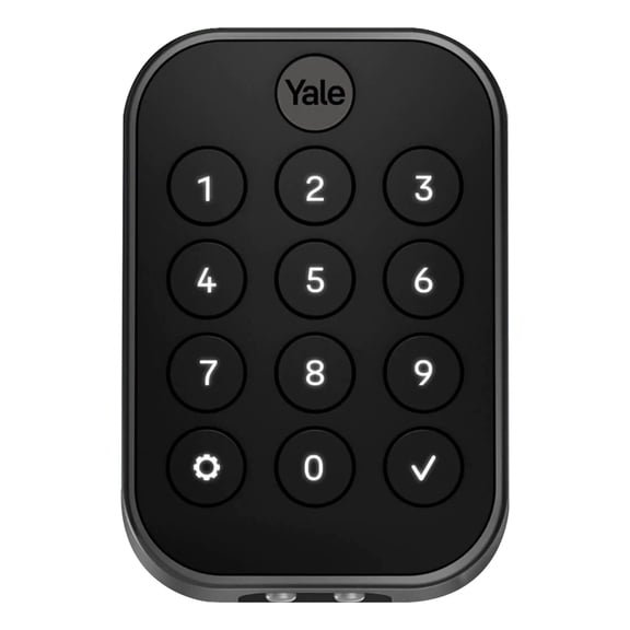 Yale YRD634-WF1-BSP Pro 2 Key Free Pushbutton Keypad Lock with Wi-Fi, Black Suede