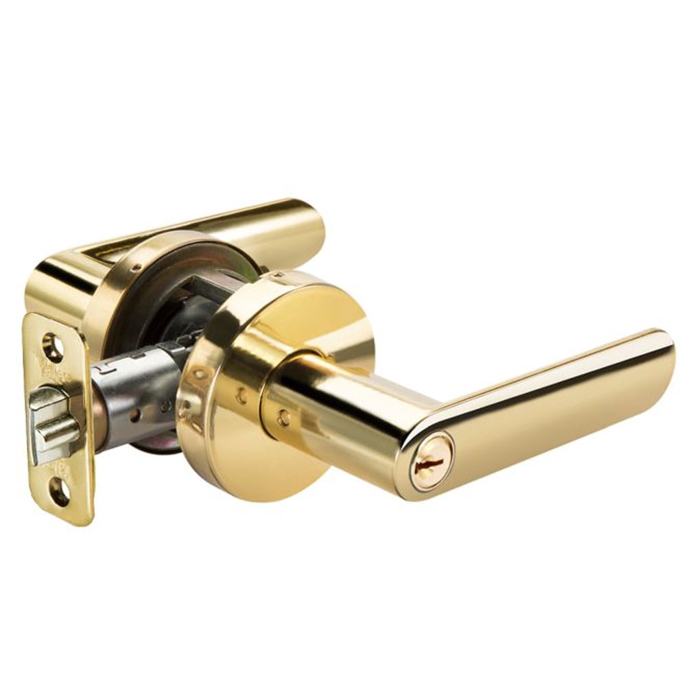 Yale Yr71kcfr Yh Series Single Cylinder Keyed Entry Door Lever Set - Brass