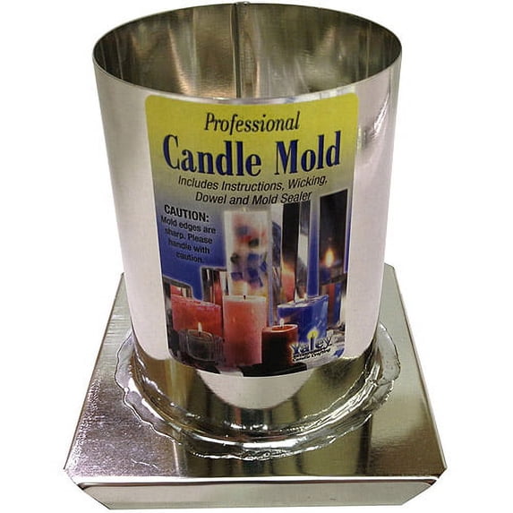 Professional Metal Candle Mold Round 3"X4"