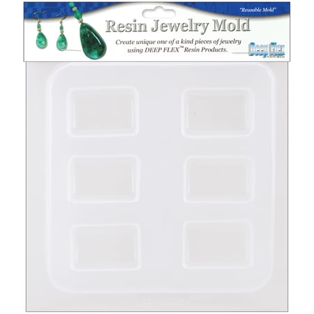Yaley Resin Jewelry Reusable Plastic Rectangle Mold 6.5 x 7 Inches