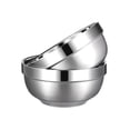 thumbnail image 1 of Yalilong Set of 2 Heat Insulated Stainless Steel Bowls, SUS 304, Double Walled Multipurpose, Perfect Snack Bowls for Serving Ice Cream or Hot Soup, Cereal, Rice, Noodles, Salad (20 ounces), 1 of 6