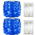 thumbnail image 1 of Yalin 2 Pack Battery Operated Dewdrop Led Lights,Mini Fairy Lights With Timer Function,For Home Parties Christmas/Halloween Holiday Decoration,6 Hours on/18 Hours Off ,30 LEDs,10 Feet (Blue), 1 of 6