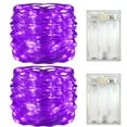 thumbnail image 1 of Yalin 2 Pack Battery Operated Dewdrop Led Lights,Mini Fairy Lights With Timer Function,For Home Parties Christmas/Halloween Holiday Decoration,6 Hours on/18 Hours Off ,30 LEDs,10 Feet (Purple), 1 of 6