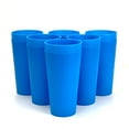 thumbnail image 1 of Yalin 32 ounce Plastic Tumblers/Large Drinking Glasses/Party Cups/Iced Tea Glasses,Unbreakable, Dishwasher Safe, BPA Free,set of 12 (Blue), 1 of 6