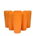 thumbnail image 1 of Yalin 32 ounce Plastic Tumblers/Large Drinking Glasses/Party Cups/Iced Tea Glasses,Unbreakable, Dishwasher Safe, BPA Free,set of 12 (Orange), 1 of 6