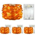 thumbnail image 1 of Yalin 4 Pack Battery Operated Dewdrop Led Lights,Mini Fairy Lights With Timer Function,For Home Parties Christmas/Halloween Holiday Decoration,6 Hours on/18 Hours Off ,30 LEDs,10 Feet (Orange), 1 of 6