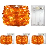 Yalin 4 Pack Battery Operated Dewdrop Led Lights,Mini Fairy Lights With Timer Function,For Home Parties Christmas/Halloween Holiday Decoration,6 Hours on/18 Hou