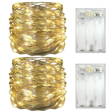 Yalin Indoor 10 ft Battery Operated LED Mini Fairy String Lights (2 Pack)