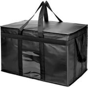 Yalin XXXL Large Insulated Cooler Bag, Styrofoam Cooler of Keep Food Hot or Cold, Reusable Double Zipper Food Delivery Bag for Grocery Shopping, 23" W x 15" H x 14" D