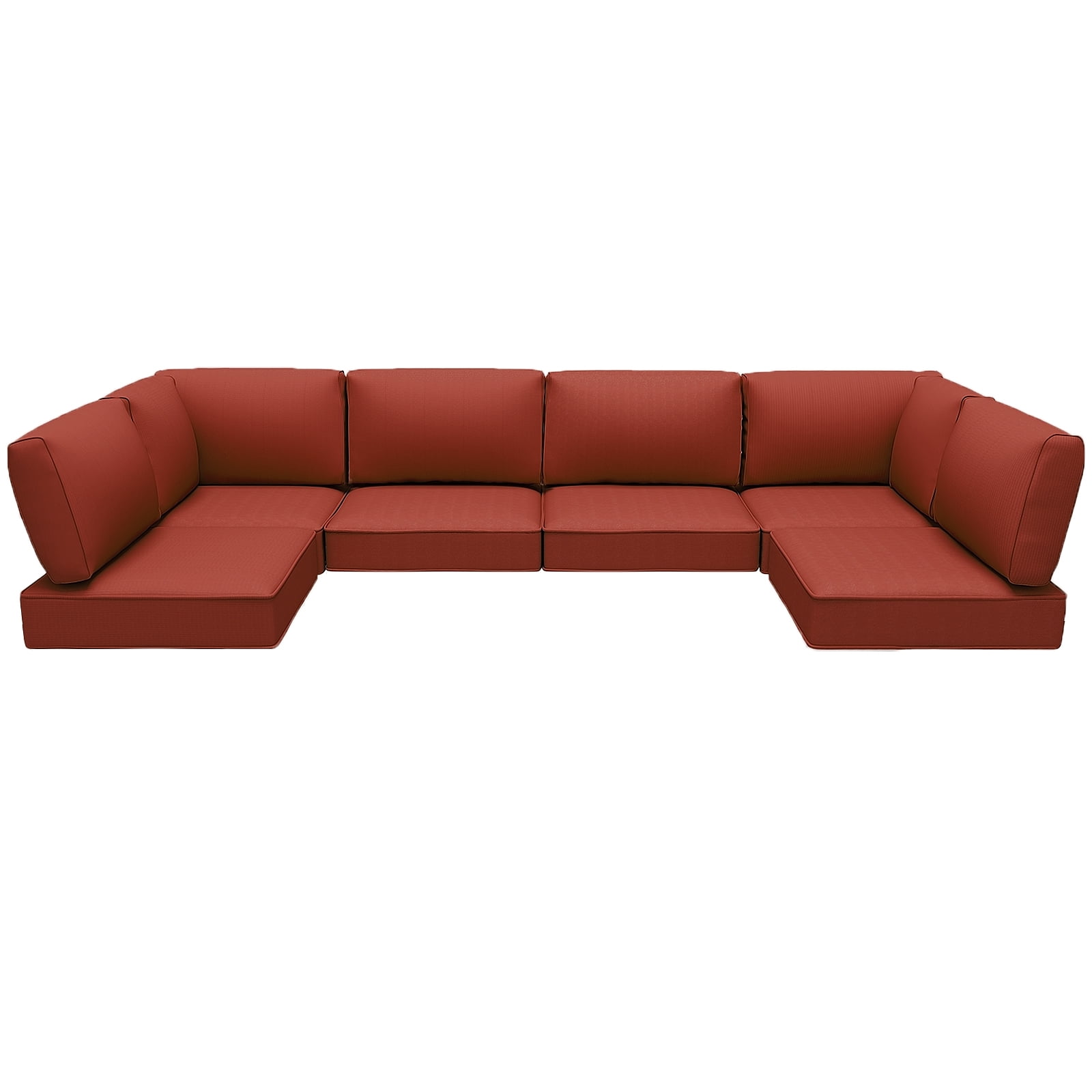 Yalissey Outdoor Replacement Cushions for Patio Furniture,Water-Resistant Sofa Cushions for Rattan Wicker Sectional Patio Conversation Sets,14-Piece Outdoor Couch Cushions Patio Sofa,Red