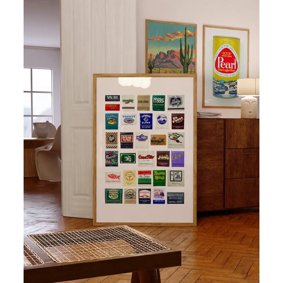 Yall Blue Orange Southern Typography Living Room Dorm Wall Art Unframed Paper Print