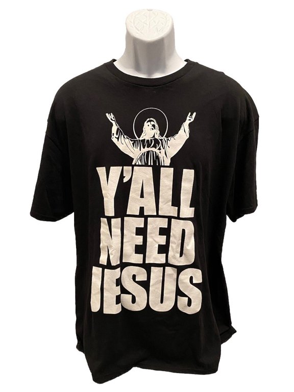 Yall Need Jesus Spencers Black Nwt T-Shirt