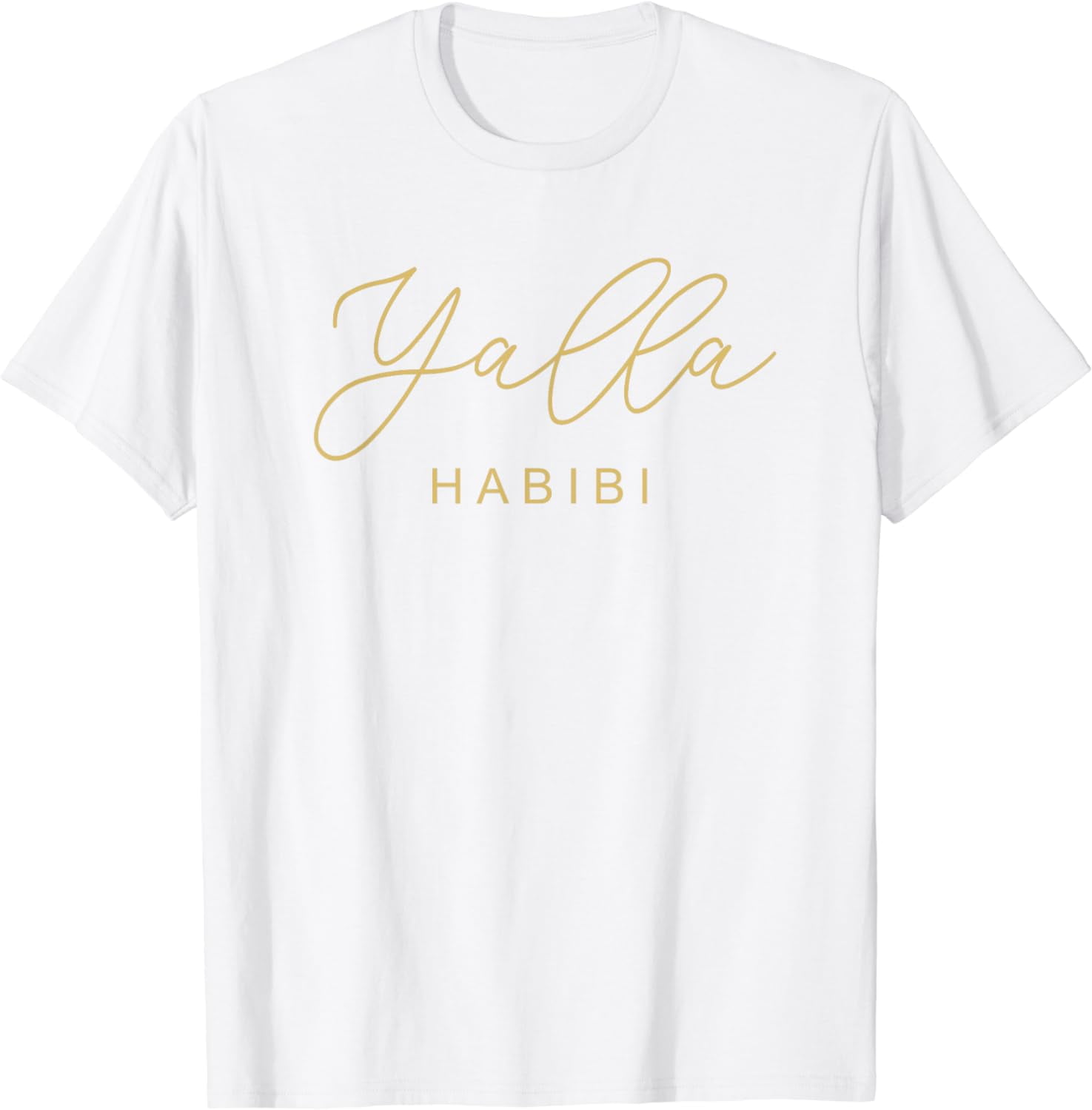 Yalla Habibi Typeface Arabic Arab Sweetheart Islam Muslim T-Shirt ...