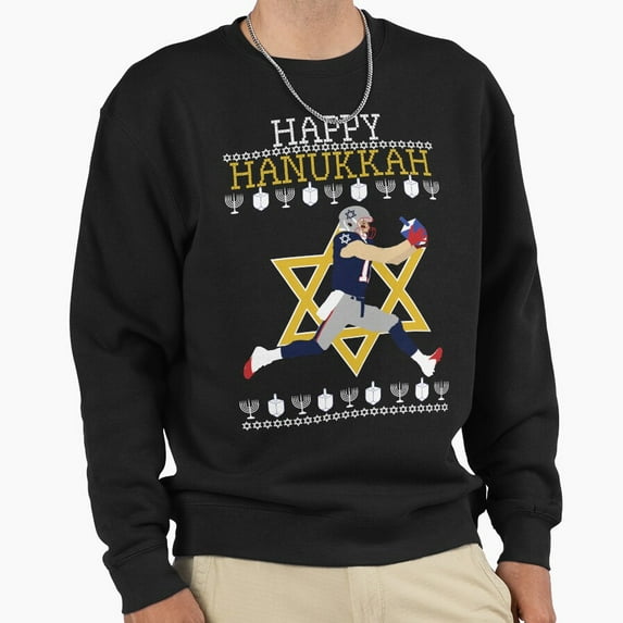 Yalla Its Hanukkah Jewish Holiday Funny Retro Aesthetic Graphic Vintage Unisex Sweatshirt G1665, Up to Size 5XL