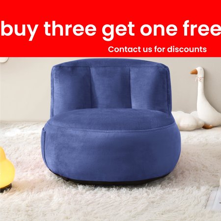 ?Christmas Gifts??Home Decoration?Yalmila Ultra Soft Bean Bag Chair for Kids and Adults includes Pocket,Zipper Comfy Chair(2ft,Navy Blue)!Note SMALL sizes!