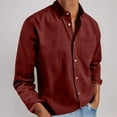 thumbnail image 1 of Yaltungu Button down Shirts for Men Long Sleeve Loose Fitting Work Casual Office Tops with Pockets Size XXXL, 1 of 8