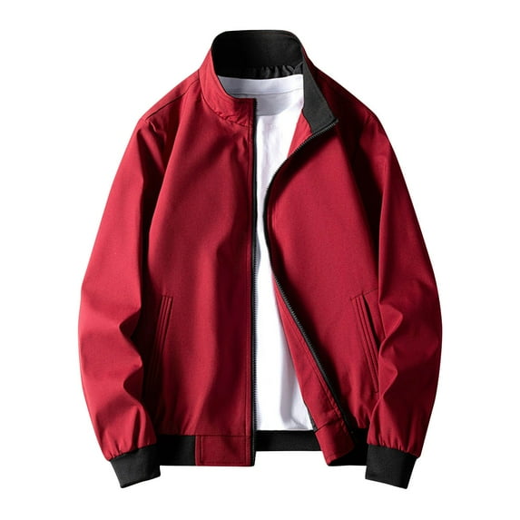 Yaltungu Mens Jackets Fall Winter Zipper up High Neck Loose Casual Workwear Outdoor Fishing Hiking Outwear