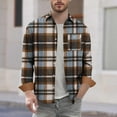 thumbnail image 1 of Yaltungu Mens Shirts Plaid Lapel V Neck Button down Long Sleeve Shirts Loose Casual Comfy Tops TrendyXL, 1 of 5