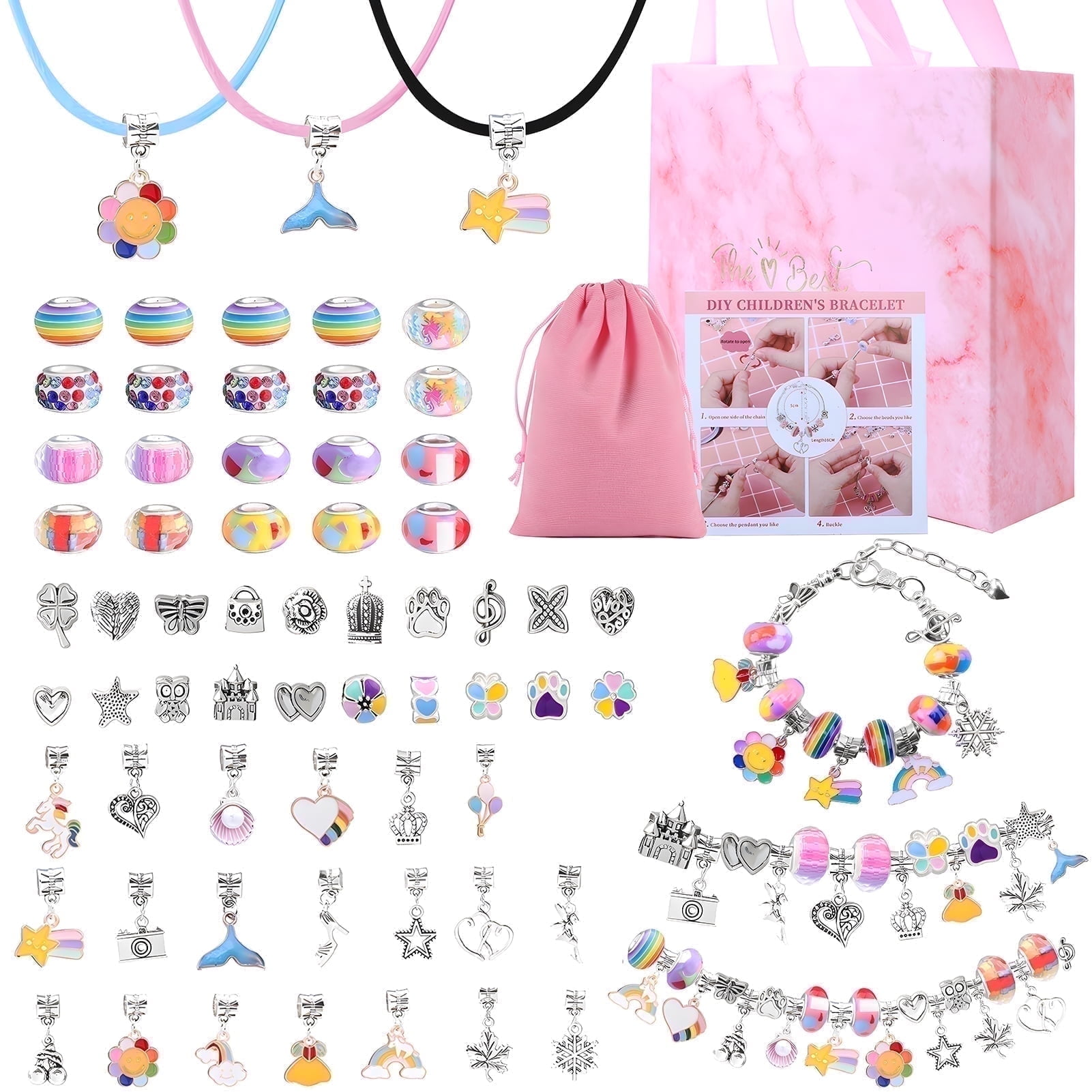 Walmart exclusive discounts  Walmart Black Friday Deals 2025 - Yalumo 67pcs Charm Bracelet Making Kits, DIY Girls Jewelry Craft Set with Beads, Charms, Bracelets, Necklaces