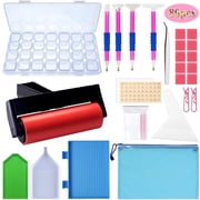 Yalumo 80pcs Diamonds Painting Tools and Accessories, 5D DIY Diamond Painting Kits, Painting Pens and Roller for Kids Adults with Storage Box
