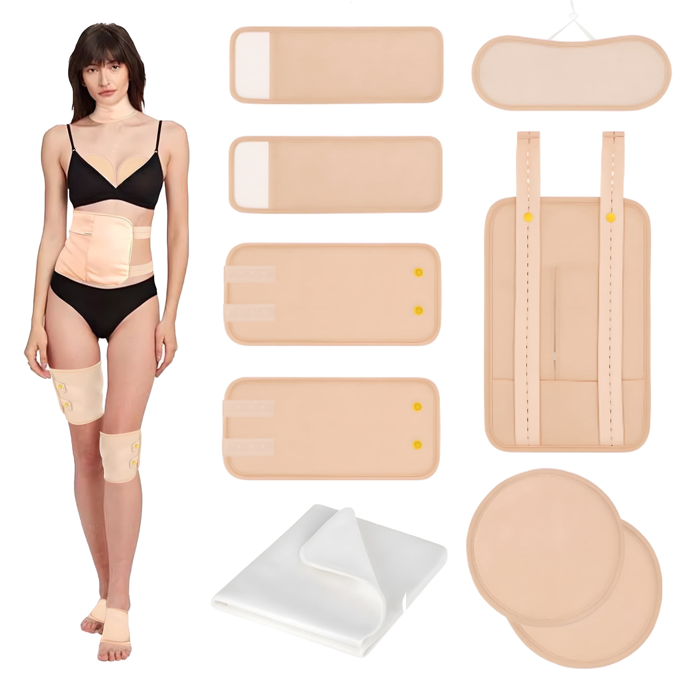 Cas Pack Yalumo 9 Pcs Castor Pack Wrap, Castor Pack Kit for Neck Chest Waist ...