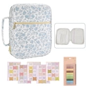 Yalumo Bible Cover Case for Women, Large Bible Bag with Handle, Floral Bible Carrying Case, Bible Book Covers for Women