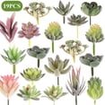 thumbnail image 1 of Yalumo Fake Succulents Assortment, 19 Pcs Unpotted Mini Artificial Succulent Plants with Flocked Texture, Realistic Faux Succulents for DIY Crafting, Home, Garden, Office & Party Decor, 1 of 7