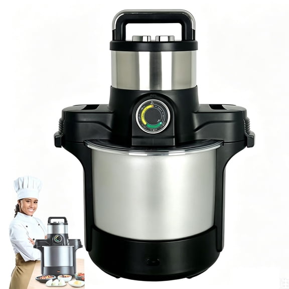 Yam Pounding Machine 1600W, Stainless Steel Food Processor For Fufu, Amala, Banku, Easy To Clean, Timeable, Safe Design For Smooth Yam Pounding