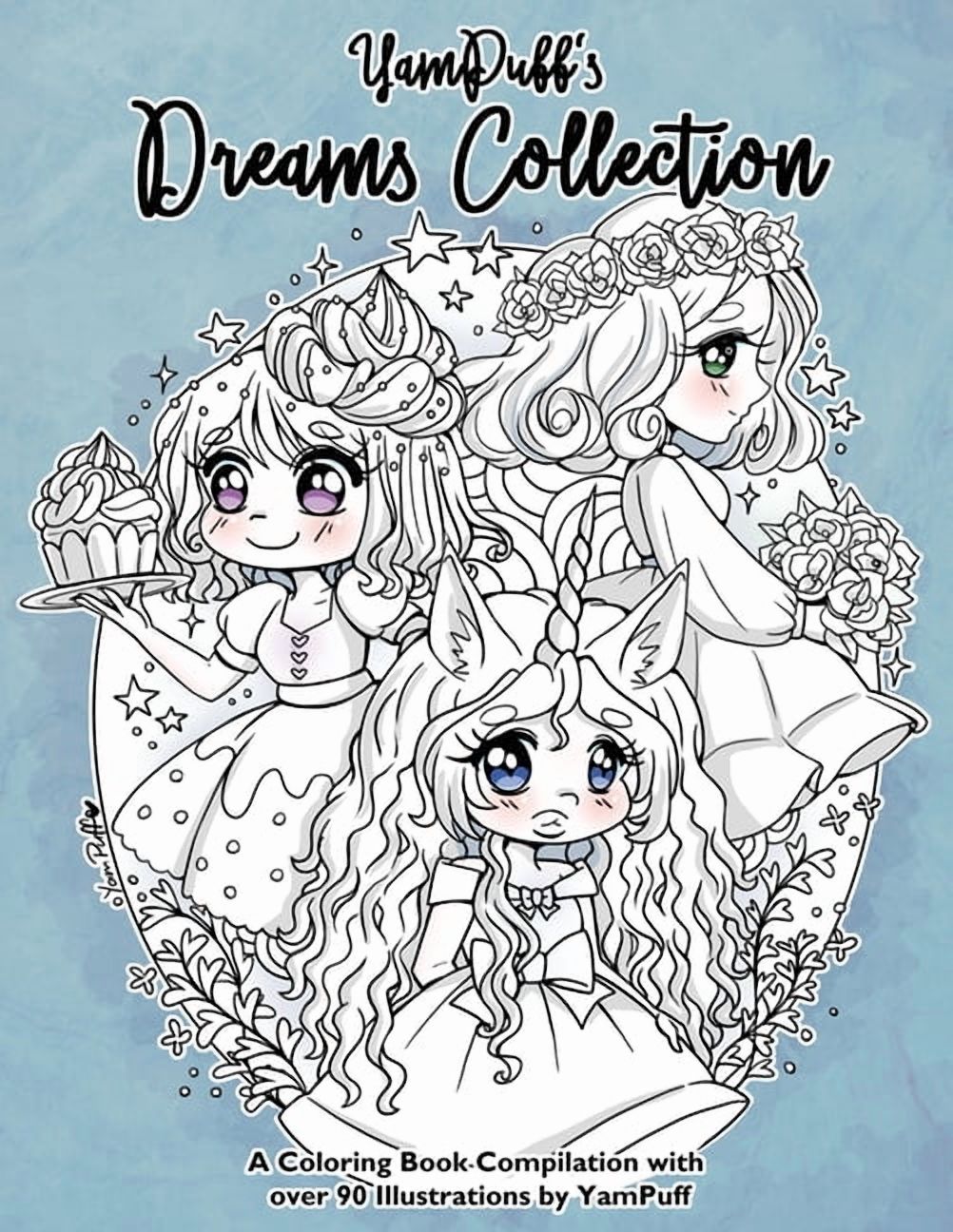 YamPuff's Dreams Collection: A Coloring Book Compilation with Over 90 Illustrations by YamPuff, (Paperback)