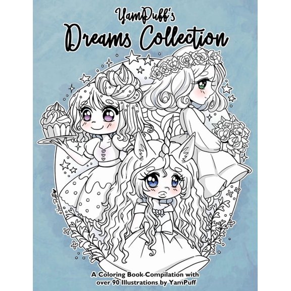 YamPuff's Dreams Collection: A Coloring Book Compilation with Over 90 Illustrations by YamPuff, (Paperback)
