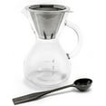 thumbnail image 1 of Yama Coffee Glass 20oz Pour Over Drip Pot With Reusable Stainless Steel Filter Cone, Glass Handle, Hand Blown in Taiwan, 1 of 8