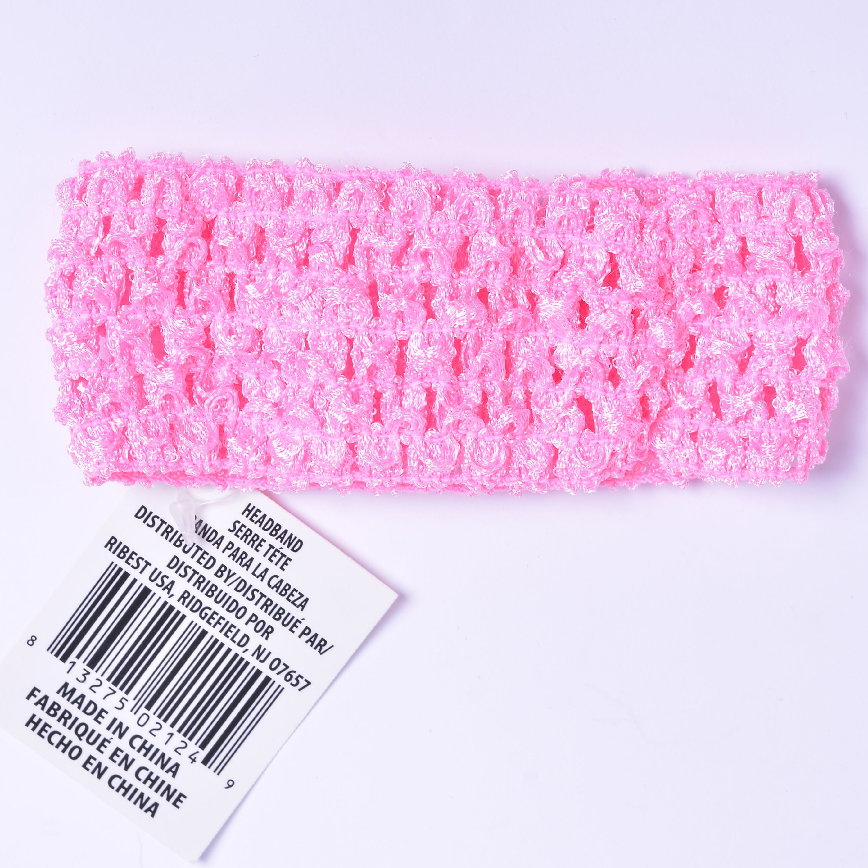 Yama Ribbon, Female Girls Child Accessories Knit Headband in Light Pink, 1 Count