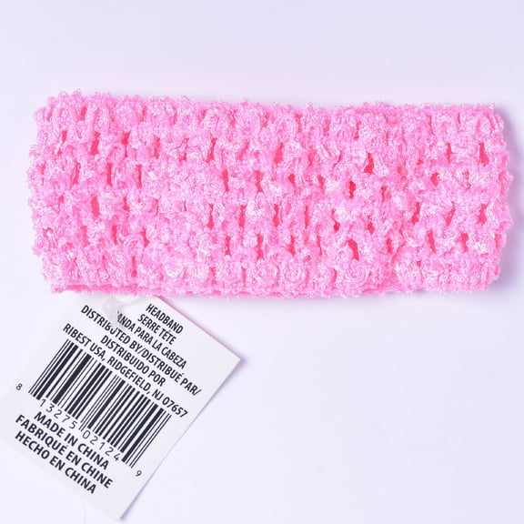 Yama Ribbon, Female Girls Child Accessories Knit Headband in Light Pink, 1 Count