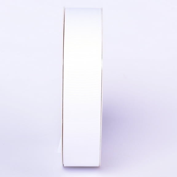 Yama Ribbon, Mega Grosgrain Ribbon White, 0.875inch x 75 feet