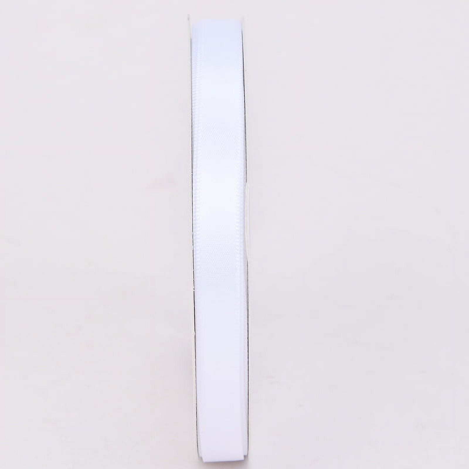 Yama Ribbon, Mega Single Face Satin Ribbon White 0.375inch x 75 feet