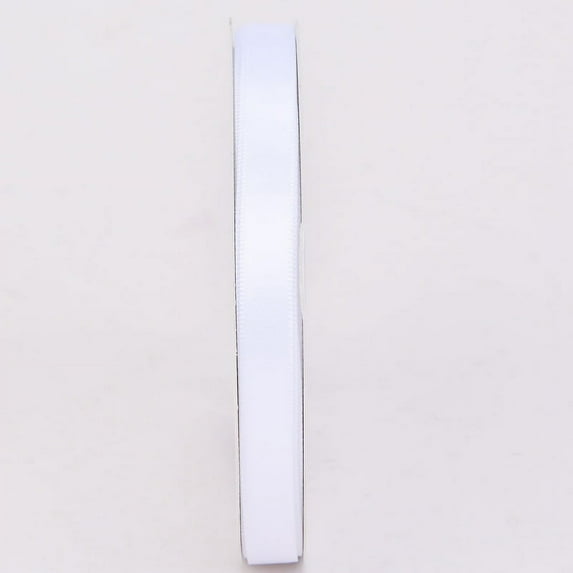 Yama Ribbon, Mega Single Face Satin Ribbon White 0.375inch x 75 feet