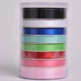 thumbnail image 1 of Yama Ribbon, Rainbow Colors Ribbon Tower, 8 Unique Single Face Satin Ribbons, 96 feet, 1 of 8
