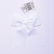 Yama Ribbon White Grosgrain Bow Tail, 1 Each