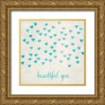thumbnail image 1 of Yamada, Morgan 20x20 Gold Ornate Wood Framed with Double Matting Museum Art Print Titled - Beautiful You in Blue, 1 of 4