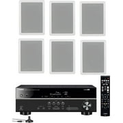 Yamaha 5.1-Channel Wireless Bluetooth 4K A/V Home Theater Receiver + Yamaha High-Performance Natural Sound 3-way in-wall front/center speaker system Set of 6