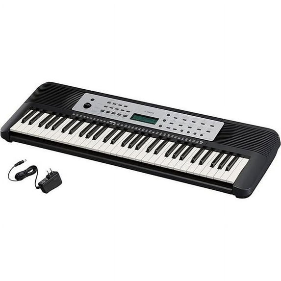 Yamaha YPT270 61 Key Portable Keyboard with Power Adapter, Black