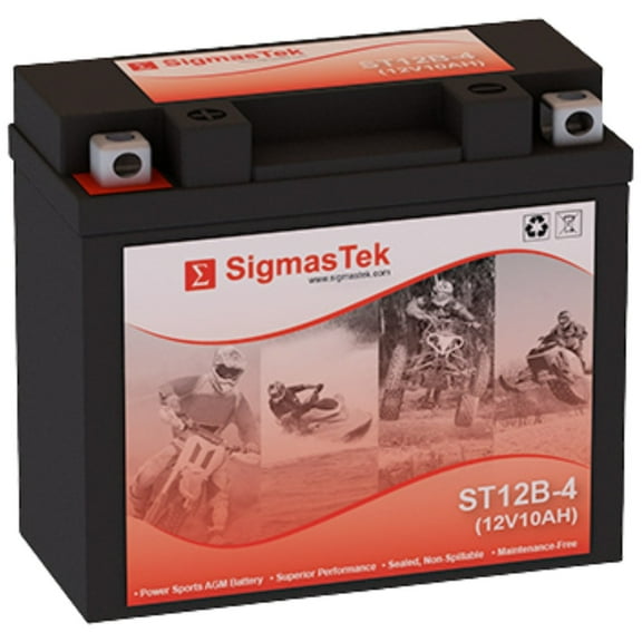 Yamaha 650CC XVS650 V-Star (All) 1998-2016 Battery Replacement by SigmasTek ST12B-4 12V 10AH 210 CCA