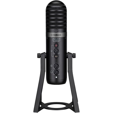 Yamaha AG01 Streaming Loopback Audio USB Microphone Black
