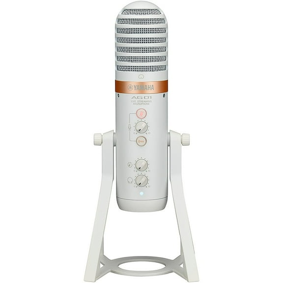 Yamaha AG01 Streaming Loopback Audio USB Microphone White