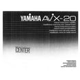 thumbnail image 1 of Instruction Manual ONLY for Yamaha AVX-20 Amplifier Owners Manual REPRINT, 1 of 1