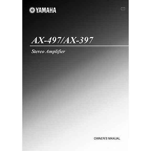 Instruction Manual ONLY for Yamaha AX-497-E Amplifier Owners Manual REPRINT