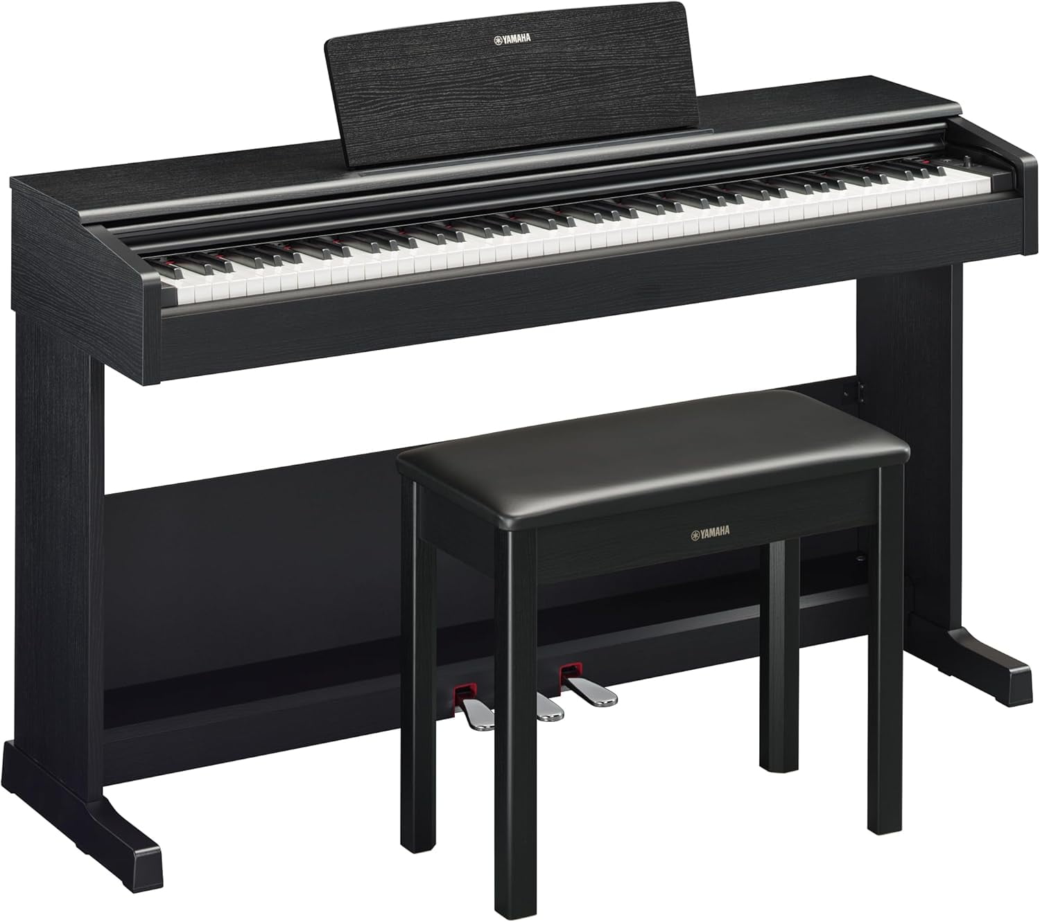 Yamaha Arius, Console Digital Piano with Weighted 88-Key Graded Hammer Standard Action, Includes Bench, Black (YDP105B)